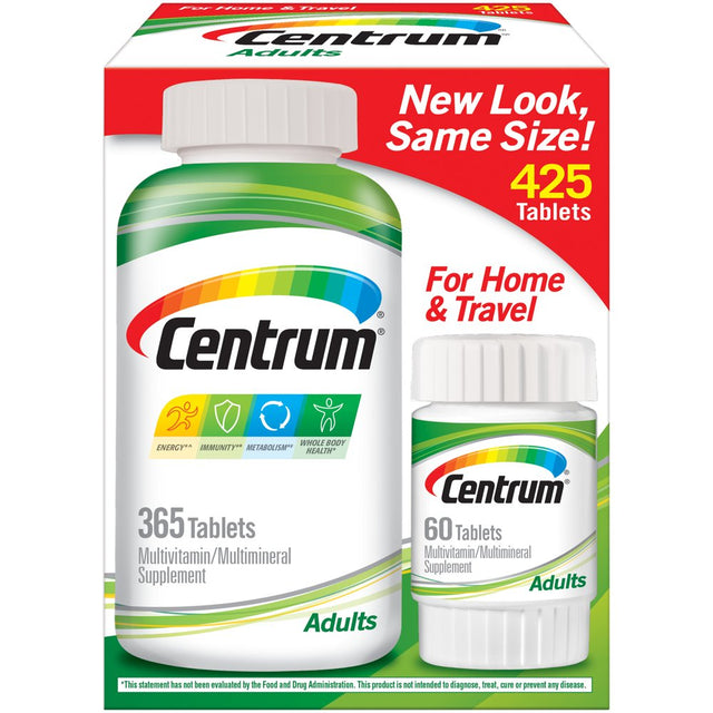 Centrum Adult Multivitamins, Multivitamin/Multimineral Supplement with Antioxidants, Zinc and B Vitamins - 425 Count