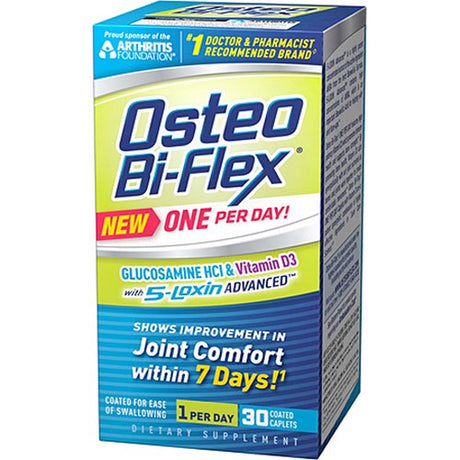 Osteo Bi-Flex One per Day Glucosamine Hci and Vitamin D3 with 5-Loxin Advanced Coated Caplets - 30 Ea, 3 Pack