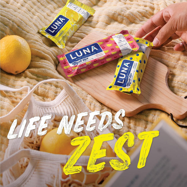 LUNA Bar - Lemonzest Flavor - Gluten-Free - Non-Gmo - 7-9G Protein - Made with Organic Oats - Low Glycemic - Whole Nutrition Snack Bars - 1.69 Oz. (12 Pack)