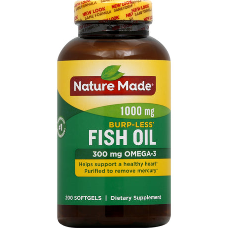 NATURE MADE Fish Oil, 1000 Mg, Softgels, 200.0 CT