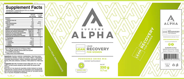 Lean, Post Workout Recovery and Immune System Booster Supplement for Women, Bcaas,