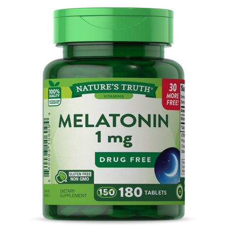 Nature'S Truth Melatonin 1 Mg | 180 Tablets | Nighttime Sleep Aid | Vegetarian, Non-Gmo, Gluten Free