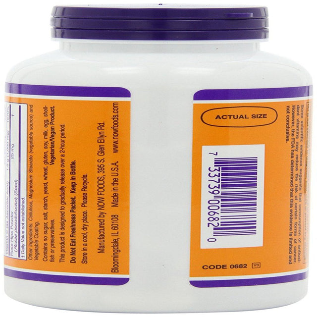 NOW Foods Vitamin C-1000 Sustained Release with Rose Hips, 250 Tablets