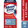 Move Free Advanced plus MSM and Vitamin D3, 80 Tablets