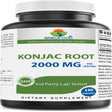 Brieofood Konjac Root Glucomannan 2000 Mg per Serving - 180 Vegetarian Capsules