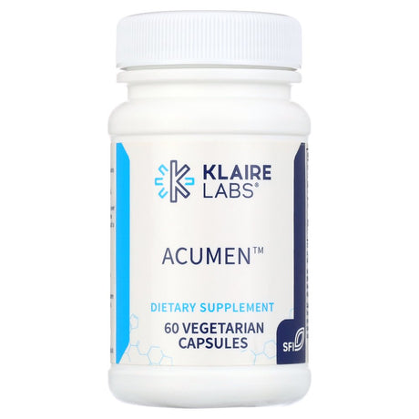 Klaire Labs Acumen - Cognitive Support Supplement with Bacopa Monnieri Extract - Memory Support - Gluten-Free & Hypoallergenic Bacopa Capsules for Adults & Kids 7+ (60 Capsules)