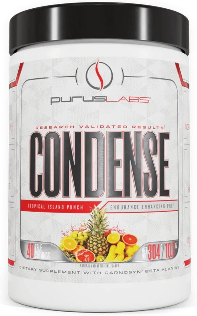 Purus Labs CONDENSE Preworkout Powder, 40 Servings (Tropical Island Punch)