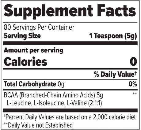 FINAFLEX Pure BCAA 2:1:1, Unflavored - 14.1 Oz - Promotes Strength, Recovery & Performance - with 2:1:1 Ratio of Leucine, Isoleucine & Valine + Vitamin C - 80 Servings