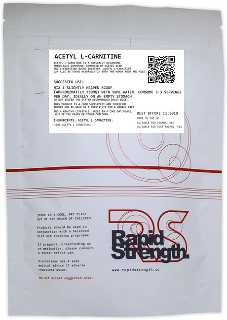 100% Pure Acetyl L-CARNITINE (ALCAR) Powder 100G NONGMO USP Grade UK Made