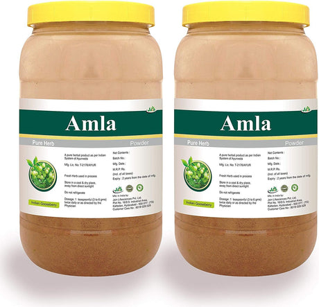 Jain'S Amla Powder 1Kg (Pack of 2) - Indian Ayurveda'S Pure Natural Herbal Supplement Powder