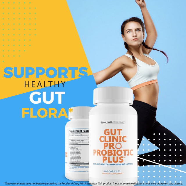 Gut Clinic Pro Probiotic plus - Our Best Probiotics for Gut Health - Leaky Gut Probiotics - 11 Strain Premium Probiotic Gut Health Probiotics - Support Overall Health with Gut Bacteria Probiotics