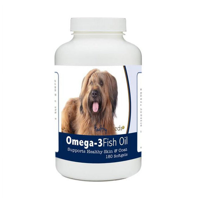 Healthy Breeds 840235185543 Briard Omega-3 Fish Oil Softgels, 180 Count