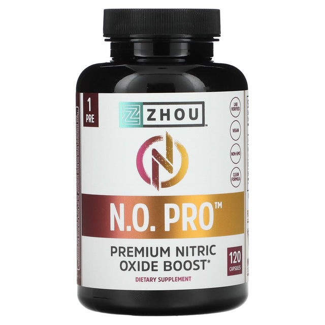 Zhou Nutrition, N.O. Pro, Premium Nitric Oxide Boost, 120 Capsules