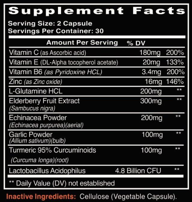 Emergency Immune Support Supplement, 10In1 Immune Boosters for Adults Packed with Daily Anti-Oxidants, Elderberry, Vitamin C, Zinc, and Echinacea, Dietary Supplements 60 Ct. - Enclare Nutrition