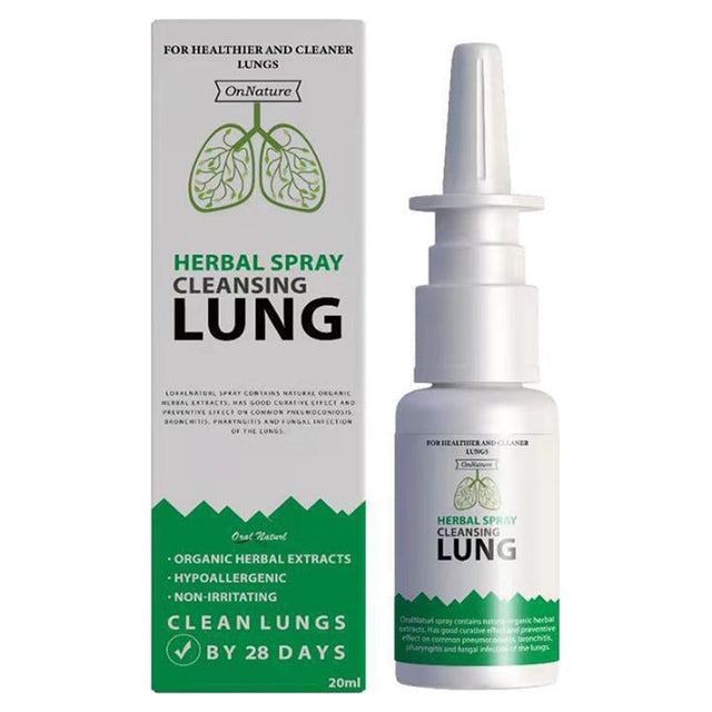 Lung Detox Herbal Cleanser Spray for Smokers Clear Nasal Congestion, Lung Cleanse for Smokers