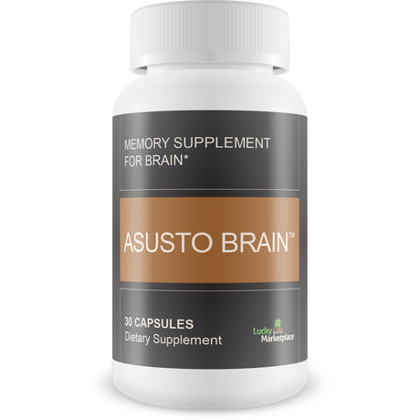 Asusto Memory Supplement for Brain - Improved Capsule Formula - Natural Brain, Memory, & Focus Support - Brain Support - Brain Supplement - Nootropic - Natural Asusto Sandalwood Improved Formula