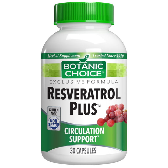 Botanic Choice Resveratrol Plus™ Circulation Herbal Supplement, 30 Capsules