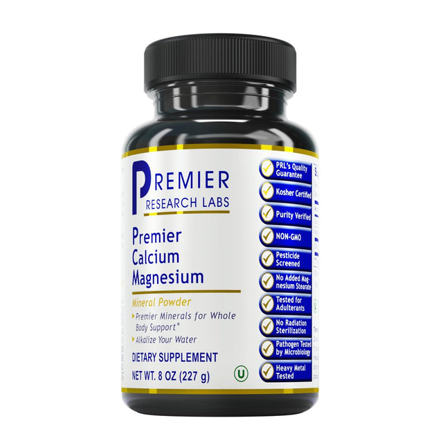 Premier Research Labs Calcium Magnesium - Pure Sango Marine Coral Powder - Supports Bone, Joint, Teeth & Alkaline Ph for Whole-Body Health - Non-Gmo Supplement with No Added Stearates - 8 Oz