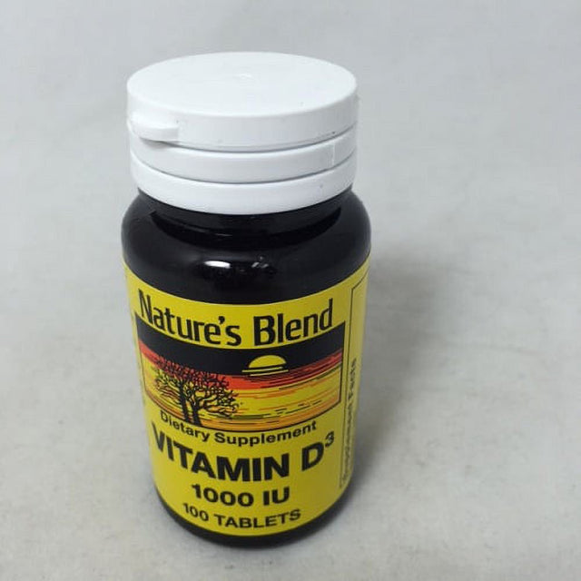 Nature'S Blend Vitamin D3 1000 IU Tablets, 100 Count