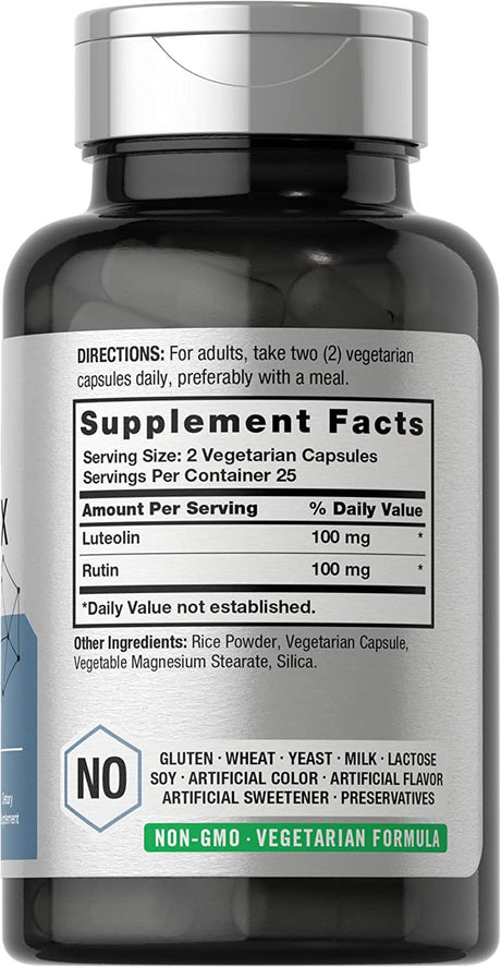 Luteolin Complex with Rutin 200Mg | 50 Capsules | by Horbaach