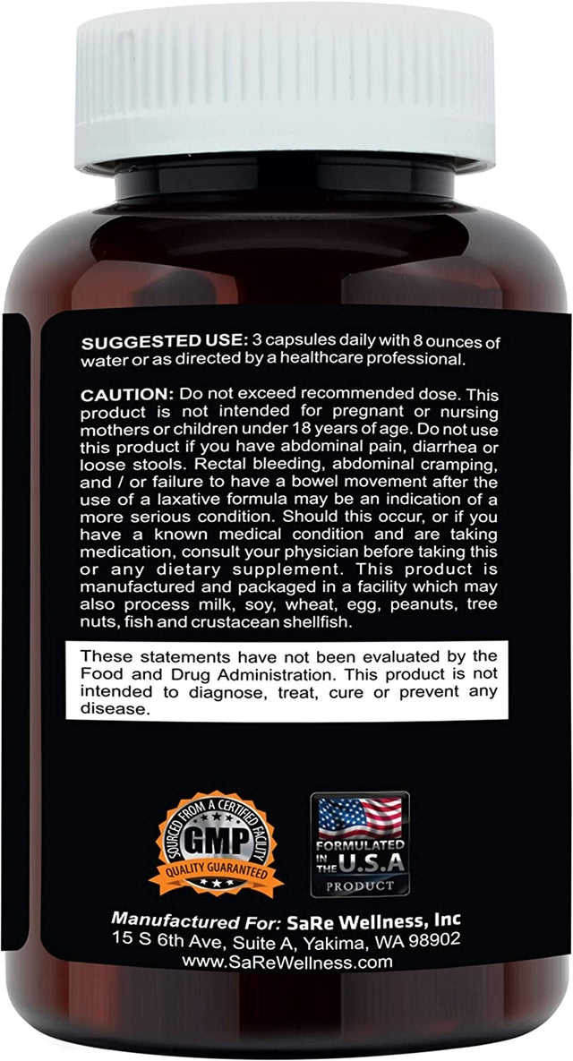 Regular Cleanse plus Natural Probiotic - Colon Cleanse & Gut Detox Supplement - Assists with Energy and Constipation Relief - Herbal Dietary Fiber Psyllium Husk Capsules - 180 Count