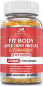 Apple Cider Vinegar Gummies with Turmeric - ACV Gummies for Healthy Weight, Boosting Energy, Healthy Gut & Digestion, Detox & Cleansing - Packed with Ginger, B12, Black Pepper & Pomegranate