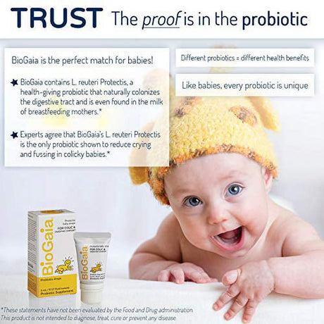 Biogaia Protectis Probiotics Drops for Baby, Infants, Newborn and Kids Colic, Spit-Up, Constipation and Digestive Comfort, 5 ML, 0.17 Oz, 1 Pack