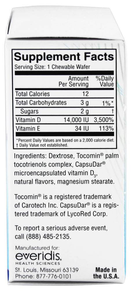 Replesta NX 14,000 IU Vitamin D3 Cholecalciferol Vitamin D Deficiency Once-Weekly Chewable Wafer, Non-Gmo, Natural Orange Flavor, 8 Tablets