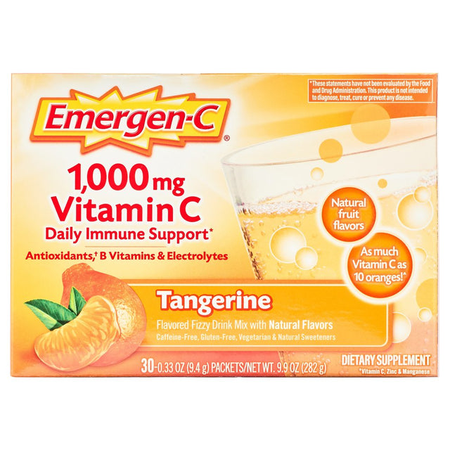 Emergen-C Vitamin C Supplement Powder for Immune Support, Tangerine, 30 Ct