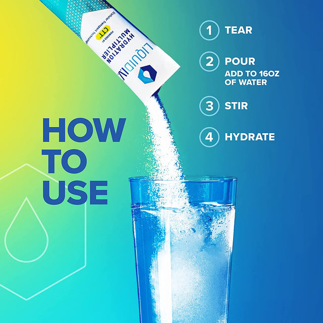 Liquid I.V. Hydration Multiplier - Acai Berry - Hydration Powder Packets | Electrolyte Drink Mix | Easy Open Single-Serving Stick | Non-Gmo | 16 Sticks