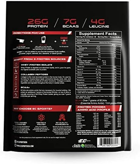 Whey + Protein Powder, Superior Absorption, Increase Strength, Improve Digestion, Advanced Recovery, 26G Protein, 7G Bcaas, 4G Leucine, Cookies N Cream, 2Lbs, 30 Servings