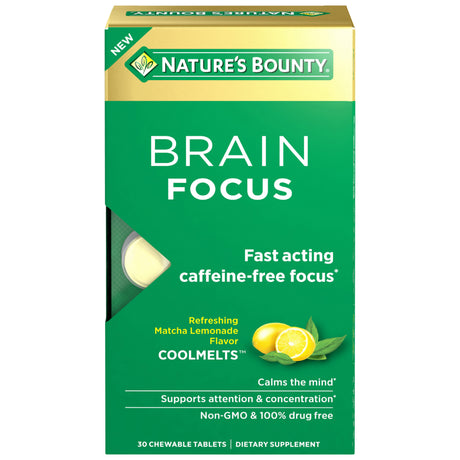 Nature'S Bounty Brain Focus Brain Supplements, Chewable Tablets, 30 Count