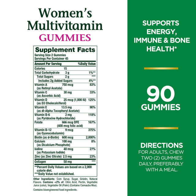 Nature'S Bounty Women'S Multivitamin Gummies, Supports Energy, Immune & Bone Health, 90 Ct