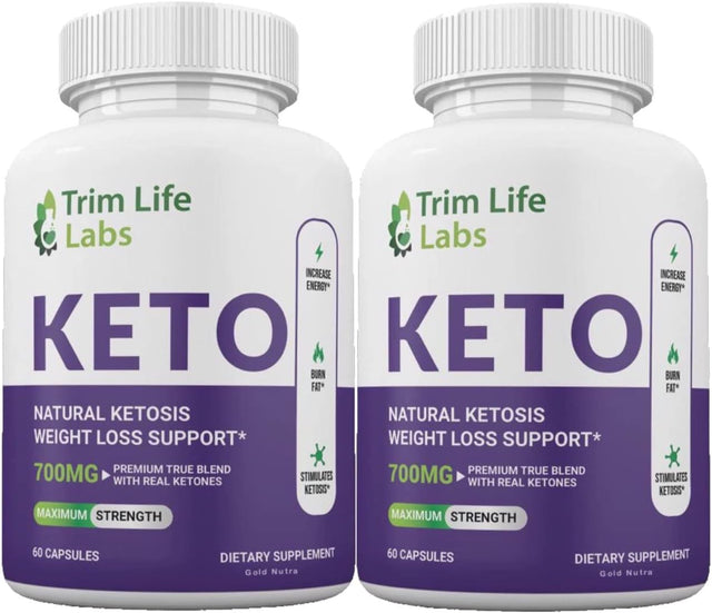 (2 Pack) Trim Life Keto Pills (Official) 2022 Formula, Made in USA, 120 Capsules