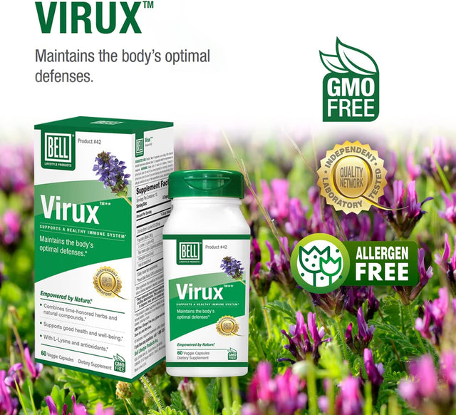 Bell Virux™ L Lysine and Red Marine - Natural Herbal Blend, Unique Supplement to Boost the Immune System- Lysine 1000Mg Capsules