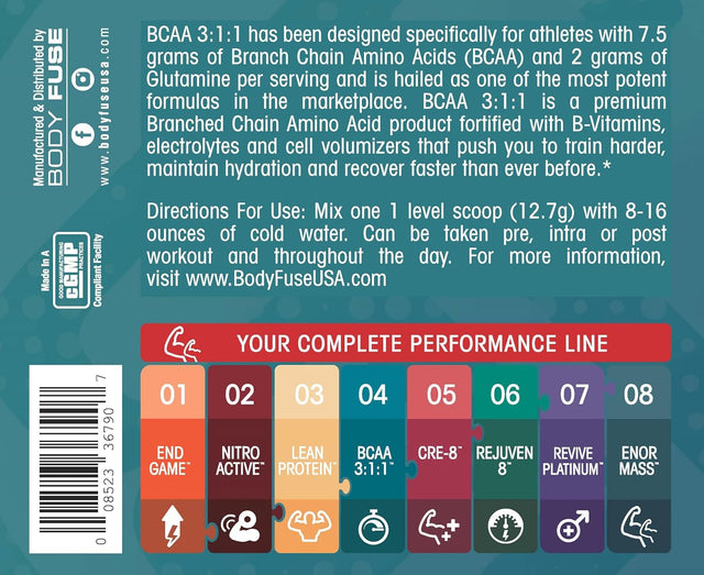 BCAA 3:1:1 Very Berry | Muscle Recovery and Hydration | 30 Servings