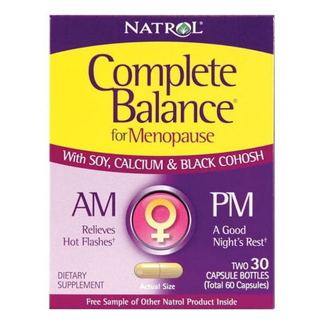 Natrol Complete Balance Menopause Am and Pm Capsules - 60 Ea, 6 Pack