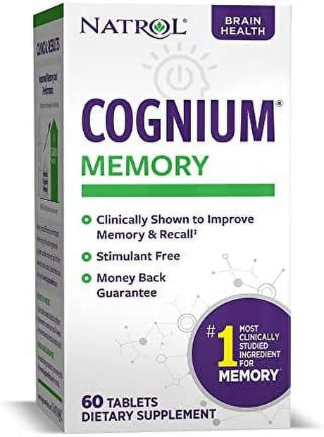 Natrol Cognium Memory Tablets, Brain Health Support Supplement, 100Mg, 60 Count (Pack of 1)