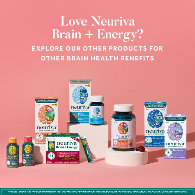 Neuriva Brain + Energy Gummies, Supports Focus and Concentration plus an Immediate Energy Boost, 75Ct Blackberry