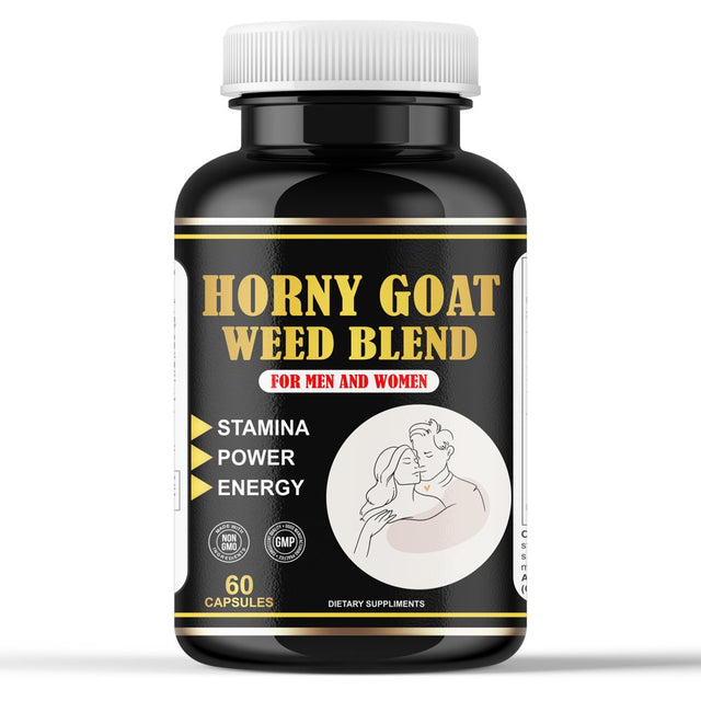 Horny Goat Weed for Women and Men with Natural Herbs – Complete Formula of Horny Goat Extract, Maca Root, Ginseng, Saw Palmetto & Tongkat Ali