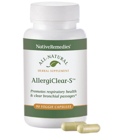 Nativeremedies Allergiclear-S - All Natural Herbal Supplement Promotes Respiratory Health and Clear Bronchial Passages Related to Allergy Symptoms - 90 Veggie Caps