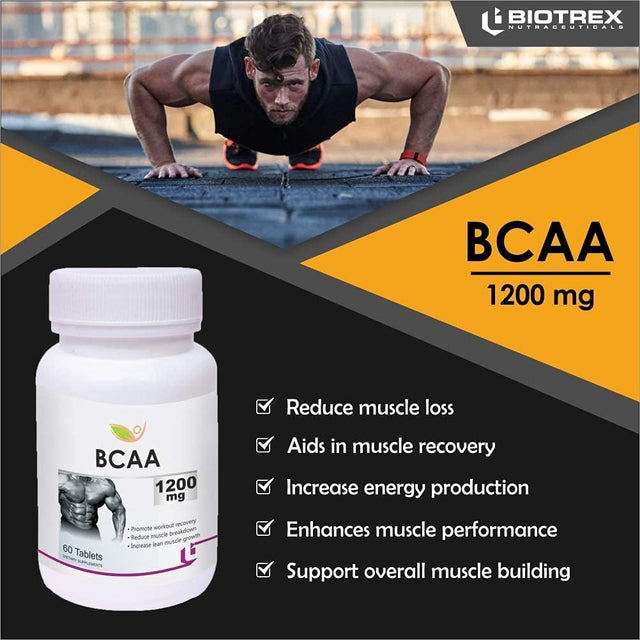 Biotrex Nutraceuticals BCAA Promotes Workout Recovery 1200Mg - 60 Tablets