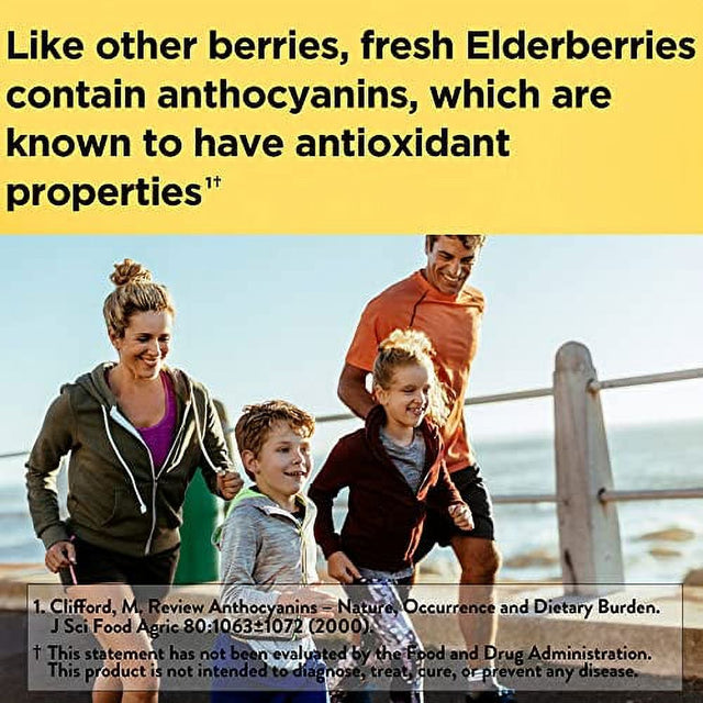 Nature Made Elderberry with Vitamin C and Zinc, Dietary Supplement for Immune Support, 60 Gummies, 30 Day Supply