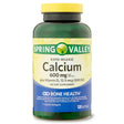 Spring Valley Rapid-Release Calcium Dietary Supplement, Softgel Capsules, 600 Mg, 120 Count