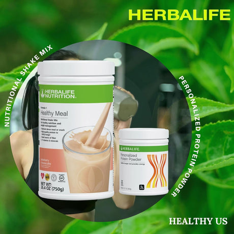 HERBALIFE (Duo) Formula 1 Healthy Meal Nutritional Shake Mix (Strawberry Cheesecake) with Personalized Protein Powder