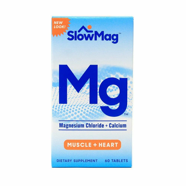 Slow Mag Magnesium Chloride Supports Muscle & Heart Function, 60Ct, 5-Pack