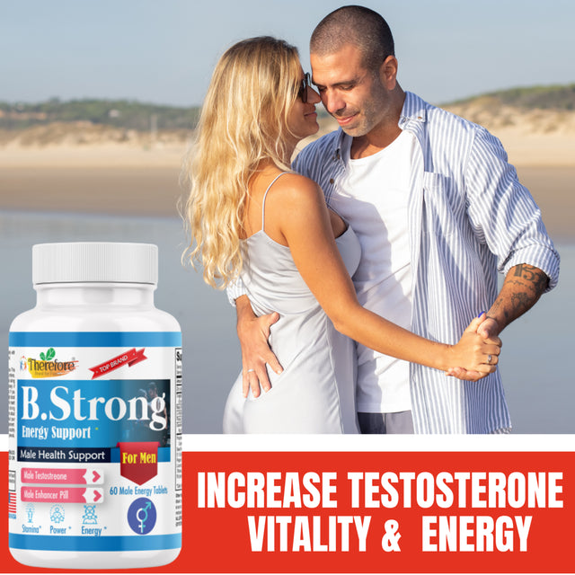 B.Strong Testosterone Booster for Men, Enhancing Supplement, Libido Support 60 Veggie Tablets by Therefore