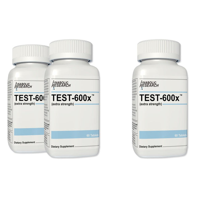 Anabolic Research Test-600X - Supplement for Strength, Lean Muscle Mass, Mental Stamina, Mood and Sleep Formula - 3 Month Supply