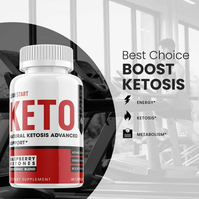 (5 Pack) Lean Start Keto - Supplement for Weight Loss - Energy & Focus Boosting Dietary Supplements for Weight Management & Metabolism - Advanced Fat Burn Raspberry Ketones Pills - 300 Capsules