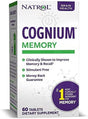 Natrol Cognium Memory Tablets, Brain Health Support Supplement, Keeps Memory Strong, Clinically Shown to Improve Memory and Recall in Healthy Adults, Safe and Stimulant Free, 100Mg, 60 Tablets